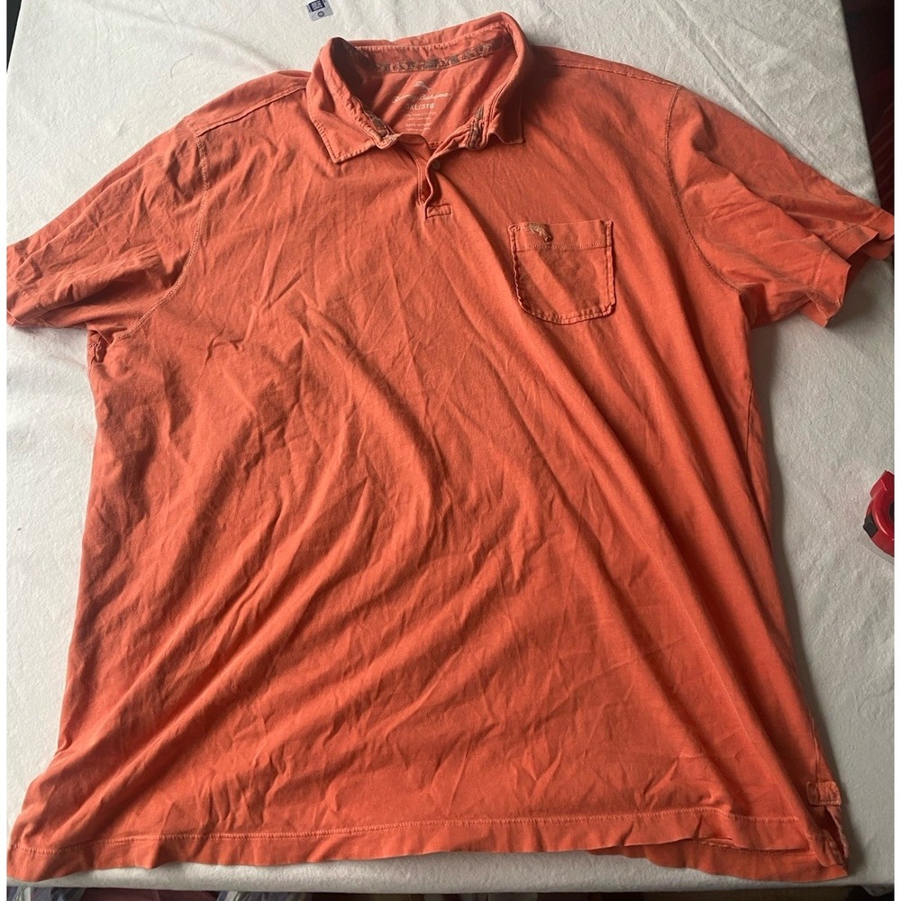 Tommy Bahama Orange Pima Cotton Polo Casual Golf Shirt Collared Top 3XL Golf‎
